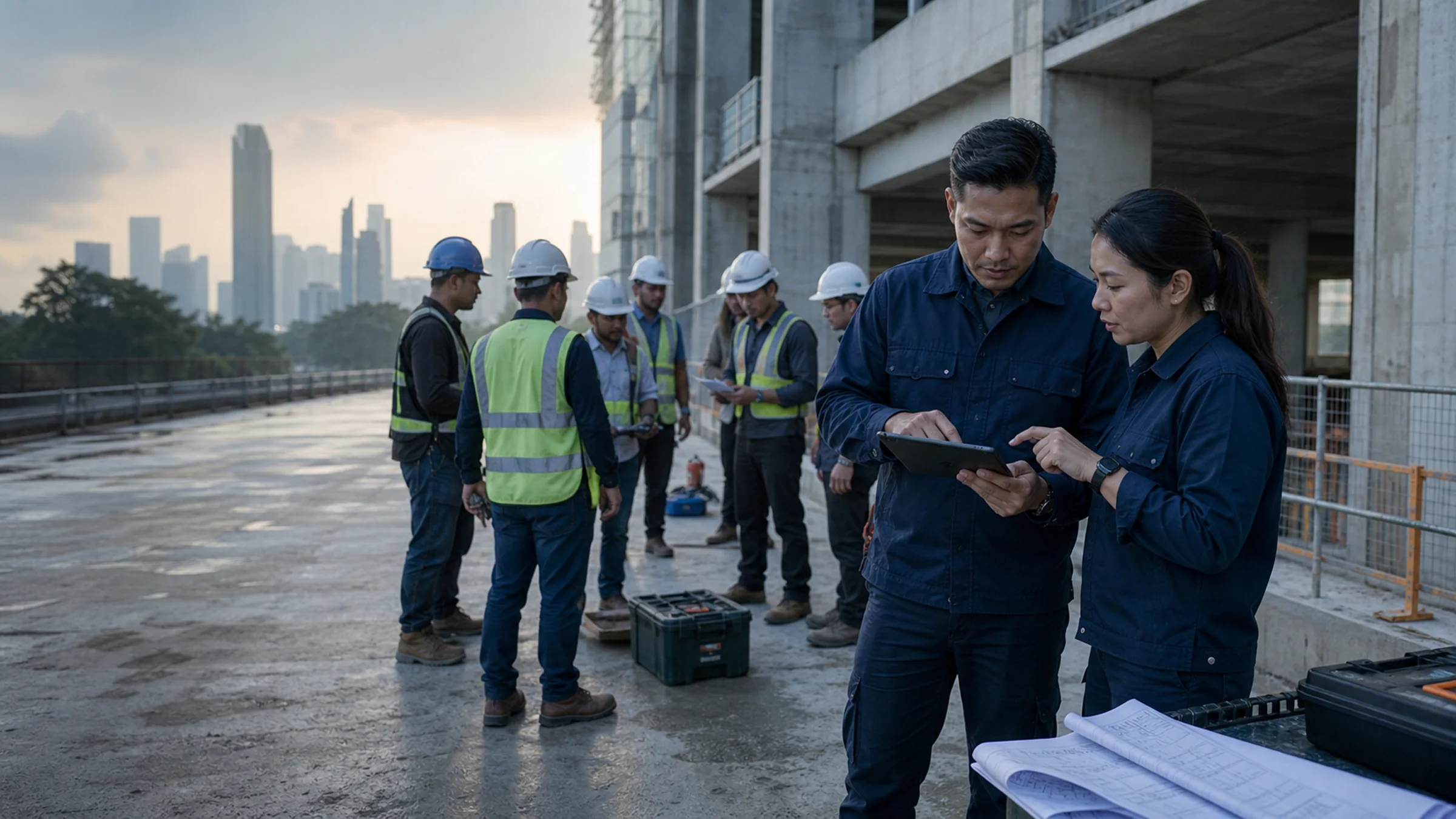 Operations managers coordinating a field workforce